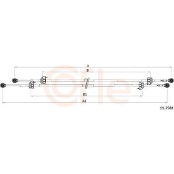 Tažné lanko, ruční převodovka COFLE 11.2581