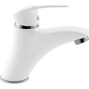 NOVASERVIS Metalia 57 Umyvadlová Baterie Stojánková 57001/1.0 (Chrom Lesk), Bez Výpusti, Keramická Kartuše KEROX 35mm, Záruka 7 Let, Česká Kvalita Barva: Bílá