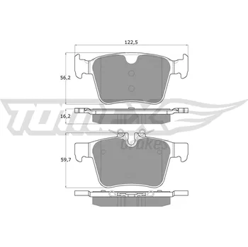 Brzdová destička Sada brzdových destiček, kotoučová brzda TOMEX C TX 18-16