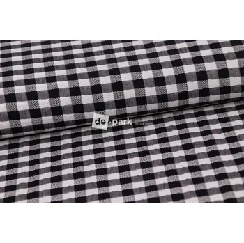 Seersucker - Kostky - černá