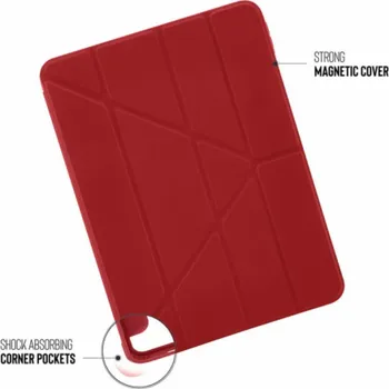 Pouzdro na tablet Pipetto pouzdro Origami TPU Case pro iPad 10-11 Gen 2022/2025 - Dark Red
