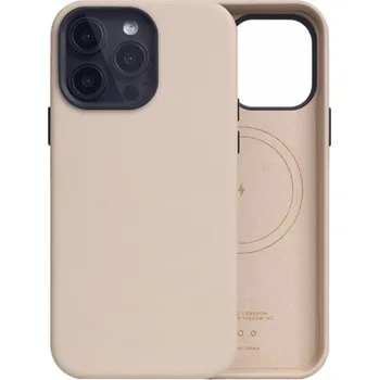 Pouzdro na mobilní telefon SLG Design kryt D5 Magsafe Calf Skin Leather pro iPhone 15 Pro Max - Craie