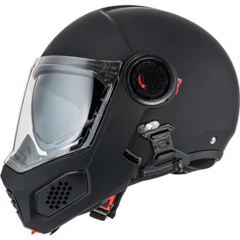 Helma na motorku Výklopnán motocyklová přilba NZI MINIMOD matná černá Velikost: XXL