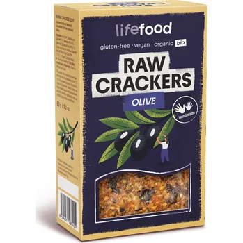 Bonbon Life Crackers olivové RAW 90 g BIO LIFEFOOD
