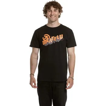 Pánská móda Pánské tričko Meatfly Matal černá S