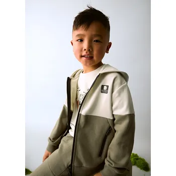 Chlapecké oblečení Chlapecká mikina s kapucí béžová Mayoral 4426 Velikost: 5 let (110 cm)