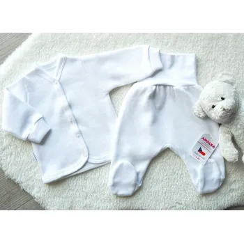 Kojenecká souprava AMÁLKA Kojenecká souprava z bavlněné svetroviny, bílá Velikost: 86