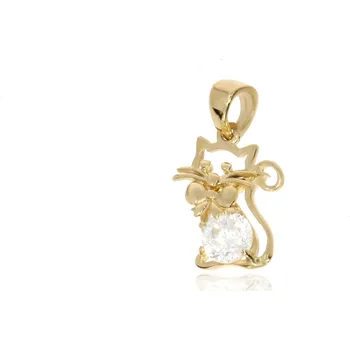 Přívěsek Zlatnictví Helios Zlatá kočička se zirkonem