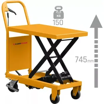 Plošinový vozík Nůžkový plošinový vozík TA15B (nosnost 150 kg, zdvih 745 mm)