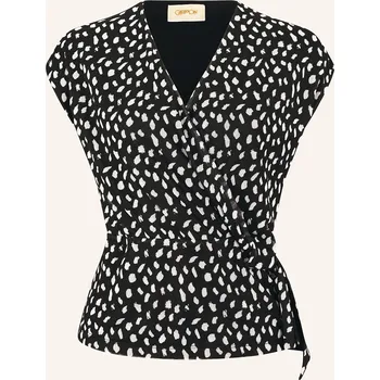 Cartoon Dámská Halenka V Zavinovacím Vzhledu, černá / režná, 46