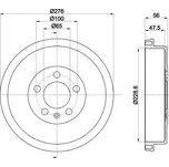 HELLA PAGID Brzdový buben HPG 8DT 355 303-081