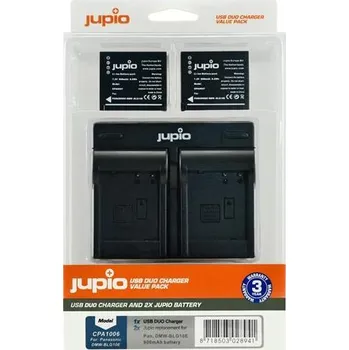 Set Jupio 2x DMW-BLG10 - 900 mAh + USB duální nabíječka