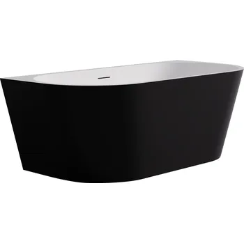 Vana Cerano Grazia Volně stojící akrylátová vana 150x70 cm, černá lesklá/bílá lesklá, CER-477821