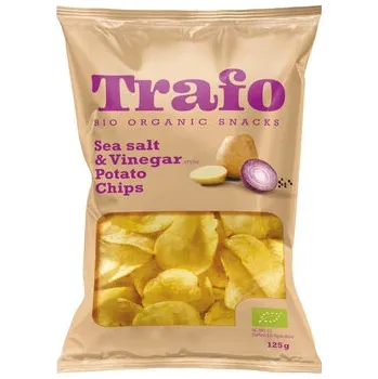 Slaná pochutina Trafo Chipsy sůl a ocet 125 g bio