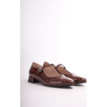 Dámské baleríny WONDERS dámské baleríny hnědé lakované