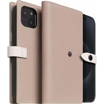 Pouzdro na mobilní telefon SLG Design pouzdro D8 Magsafe Hybrid Full Grain Leather pro iPhone 15 Plus - Light Cream