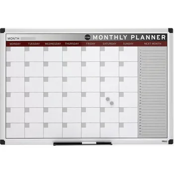 Magnetická plánovací tabule MABEL, 900x600 mm, měsíční