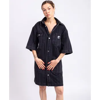 Dámské šaty Carhartt WIP W' Rylan Dress - dámské džínové šaty ve střihu inspirovaném pracovním kabátem od známé streetwearové značky