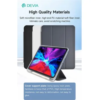 Příslušenství pro tablet Devia pouzdro Nature Series PU Leather Case pro iPad 10.2" 2019/2020/2021 - White