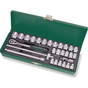 Autodíl Gola sada 1/2", 6hranné hlavice, 28 kusů, 8-34 mm - JONNESWAY S04H4728S