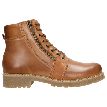 Dámské polobotky Hnědé Dámské Kožené Workery S Vlněnou Podšívkou Wojas 6407653 38