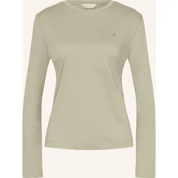 Dámské tričko Gant Dámské Tričko S Dlouhým Rukávem, světle zelená, 46