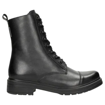 Dámské polobotky Černé Kožené Dámské Kotníkové Boty Se Zateplením Wojas 6402659 38