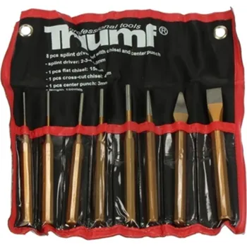 MDtools Vyrážeče, sekáče a důlčík, délka 150 mm, sada 8 dílů