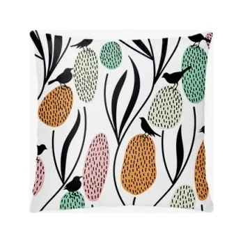 Dekorativní polštářek Polštářek, bavlna, Birds, 38x38 cm