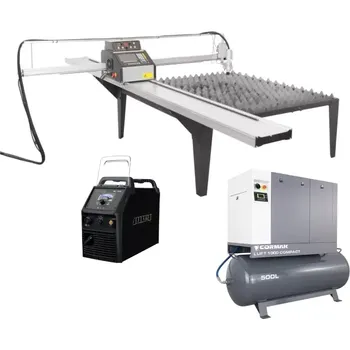 plazmová řezačka Plazmový a plynový vypalovač ZZ 1500x3000 + kompresor Luft 1000 + zdroj SPARTUS ProCUT 125CNC
