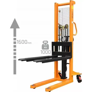 Paletový vozík Ručně vedený paletový vozík WRHS 1016S (nosnost 1000 kg, zdvih 1600 mm)