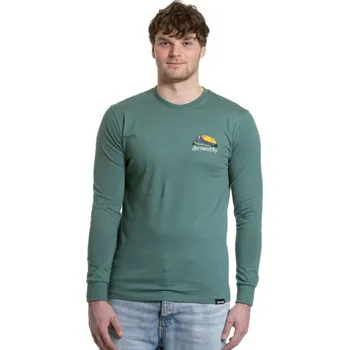 Pánské tričko Pánské tričko s dlouhým rukávem Meatfly Julien zelená/hory M
