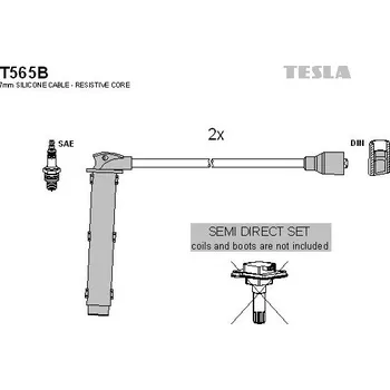Zapalovací kabel Sada kabelů pro zapalování TESLA T565B