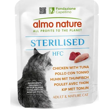 Krmivo pro kočku Almo Nature HFC sterilised kuře s tuňákem 24x50 g