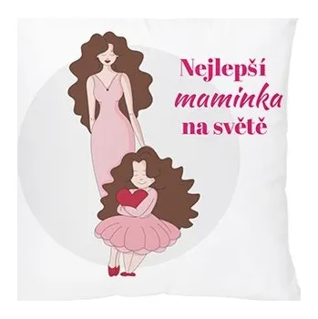 Dekorativní polštářek Polštářek, bavlna, Pro maminku , 38x38 cm