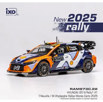 autíčko Hyundai i20 N Rally1 - Rally Monte Carlo 2025 #1 Neuville - Wydaeghe 1:43 IXO