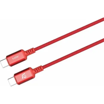 Datový kabel Adam Elements kabel CASA S120 USB-C na USB-C 60W 1.2m - Red