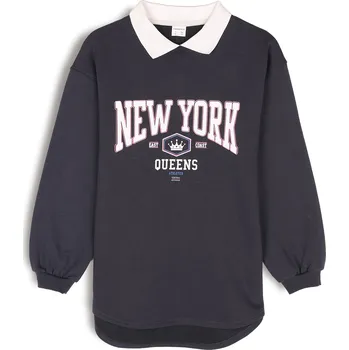 Dívčí oblečení GATE Prodloužená mikina s potiskem 9Y 824-0290/887