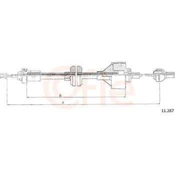 Spojkové lanko Tažné lanko, ovládání spojky COFLE 92.11.287