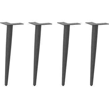 Stolová podnož Nohy konferenčního stolku kuželového tvaru 4 ks černé 30-31 cm ocelové