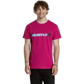 Pánské tričko Meatfly Logex růžová S
