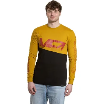 Pánské tričko Pánské tričko s dlouhým rukávem Meatfly Judgement černá/žlutá XL