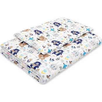 Dětská postýlka Dětská sada ložního prádla s výplní 120x90cm - 2025 Barva: MEDVĚD tm..modrý