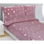 Povlečení MIKROFLANEL - 140x200, 70x90 cm - Srdce