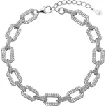 Stříbrný náramek očka se zirkony 13084.1