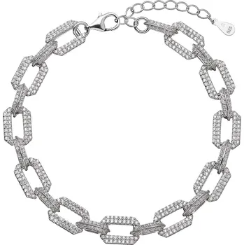 Náramek Stříbrný náramek očka se zirkony 13084.1