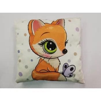 Nákupní taška Polštář 30 x 30 cm - Liška s motýlkem