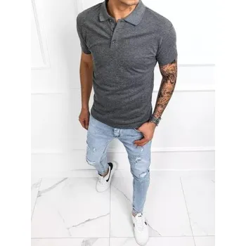 Pánské tričko Pánská polokošile INA tmavě šedá