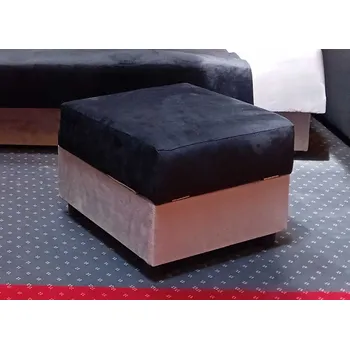 Taburet Taburet CANZORZEL, šedá látka / černá látka + vyzvednutí ZDARMA