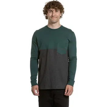 Pánské tričko Pánské tričko s dlouhým rukávem Meatfly Harvey zelená/šedá S